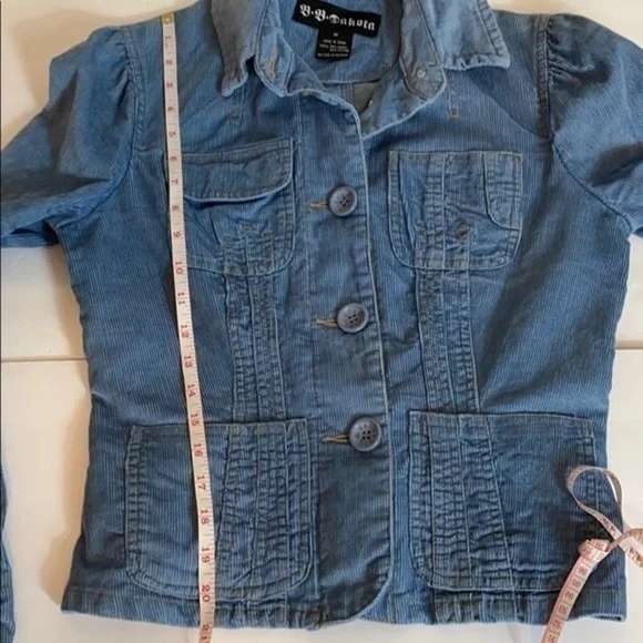 BB Dakota Light Blue Corduroy Jacket - Picture 6 of 6